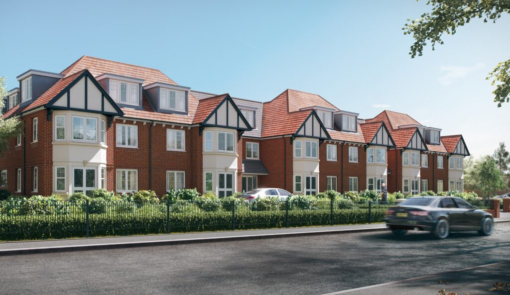 Photorealistic exterior CGI of an apartment building
