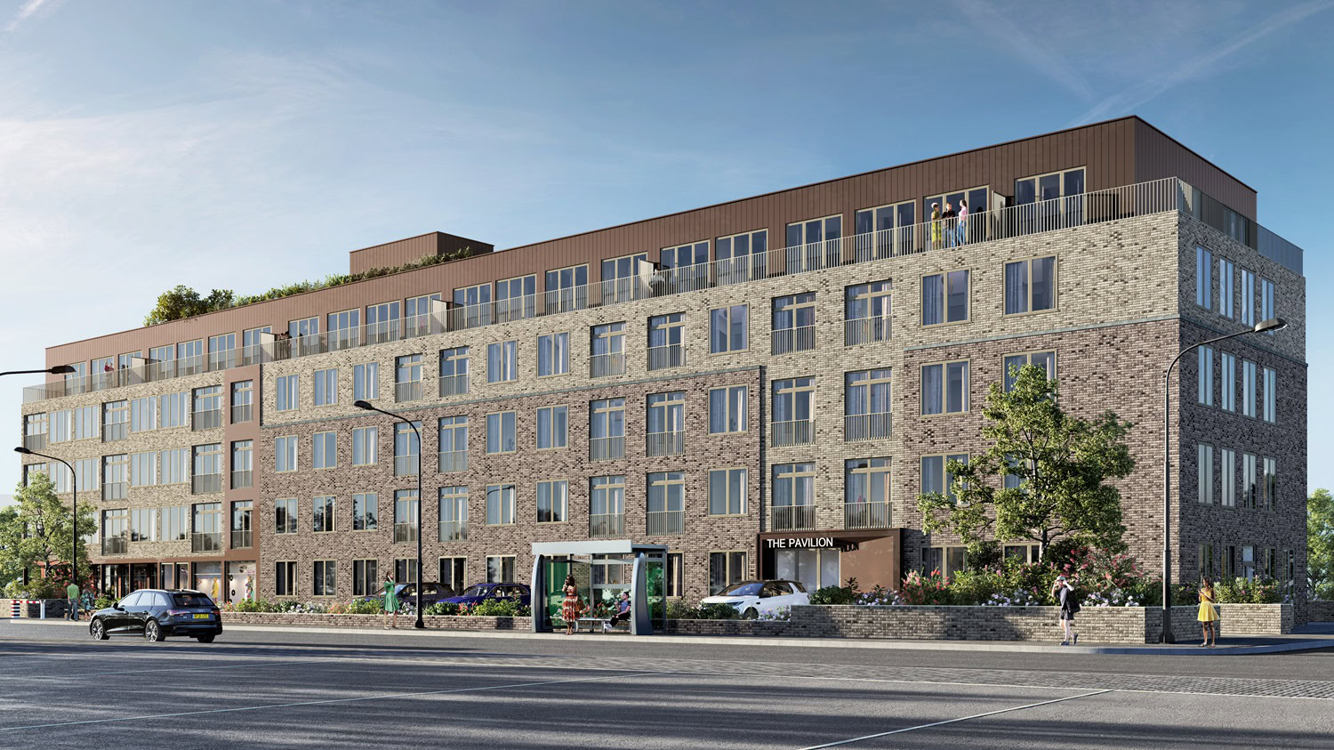 High-quality CGI of the same residential development