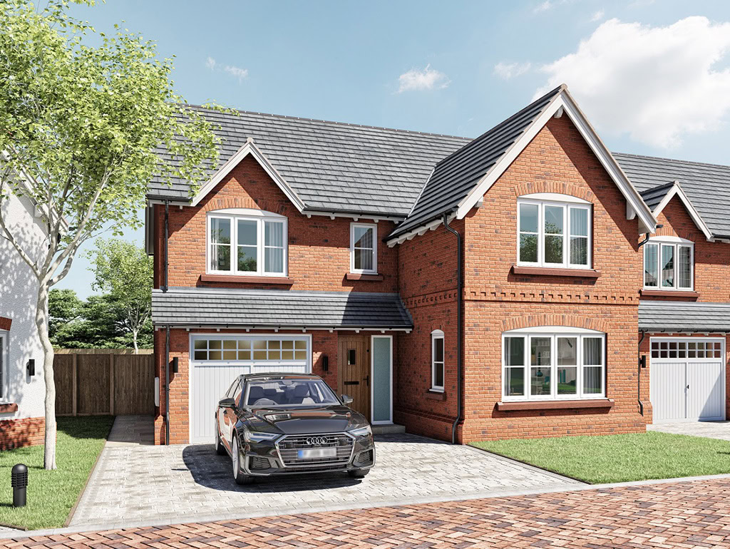 Property Brochures example image of a brick house with garage and car