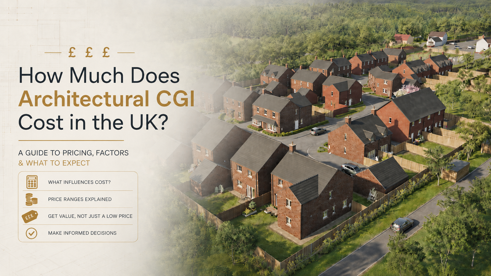 Photorealistic exterior CGI of a residential development