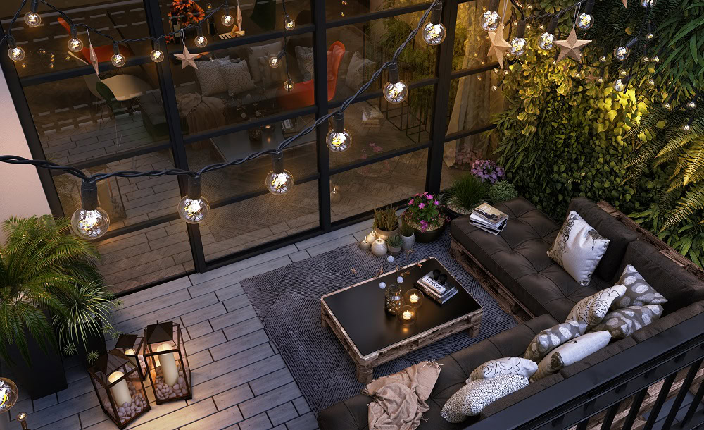 Balcony CGI in London