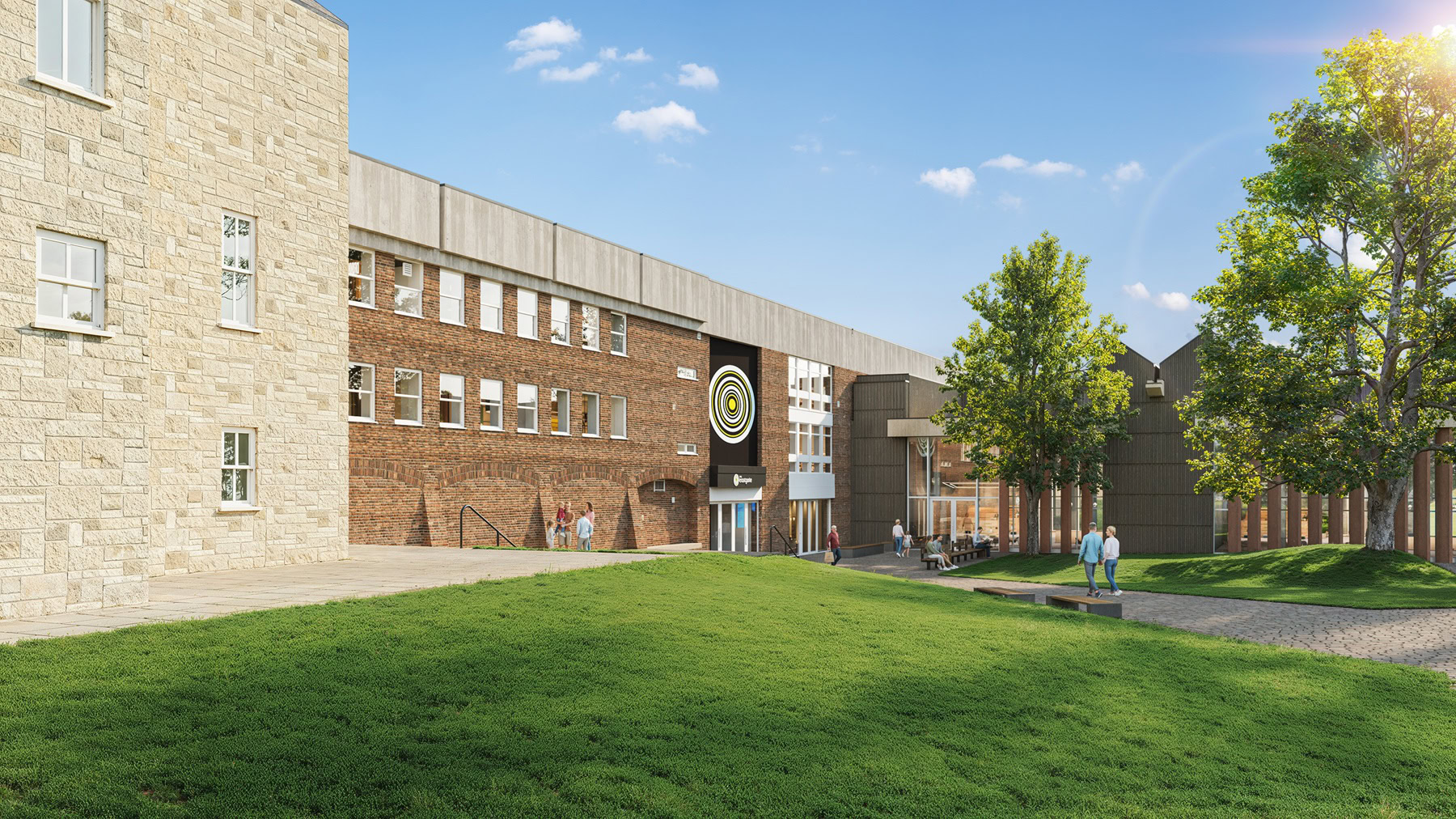 Market fa&ccedil;ade option with a single roundel graphic